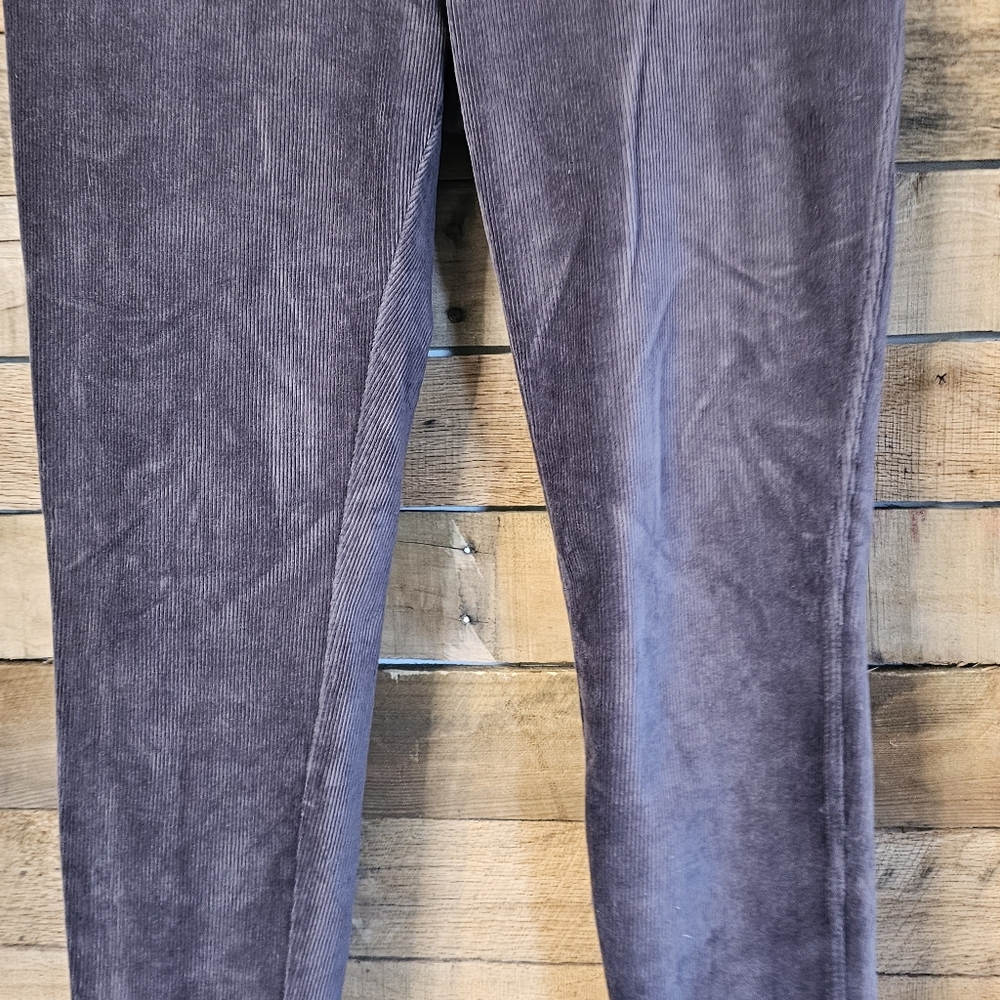 HUE Brand Women's Dark Gray Corduroy Pull On Jegging Pants size L - Picture 8 of 14
